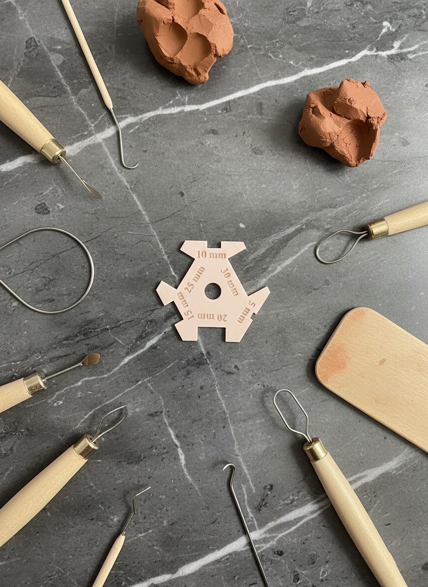 6-Sided Rectangle Foot and Rim Shaping Tool – Pottery Tool