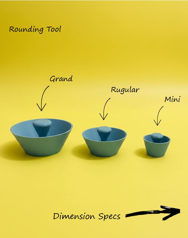Pottery Rim Rounding Tool (Mini/Regular/Grand sizes)