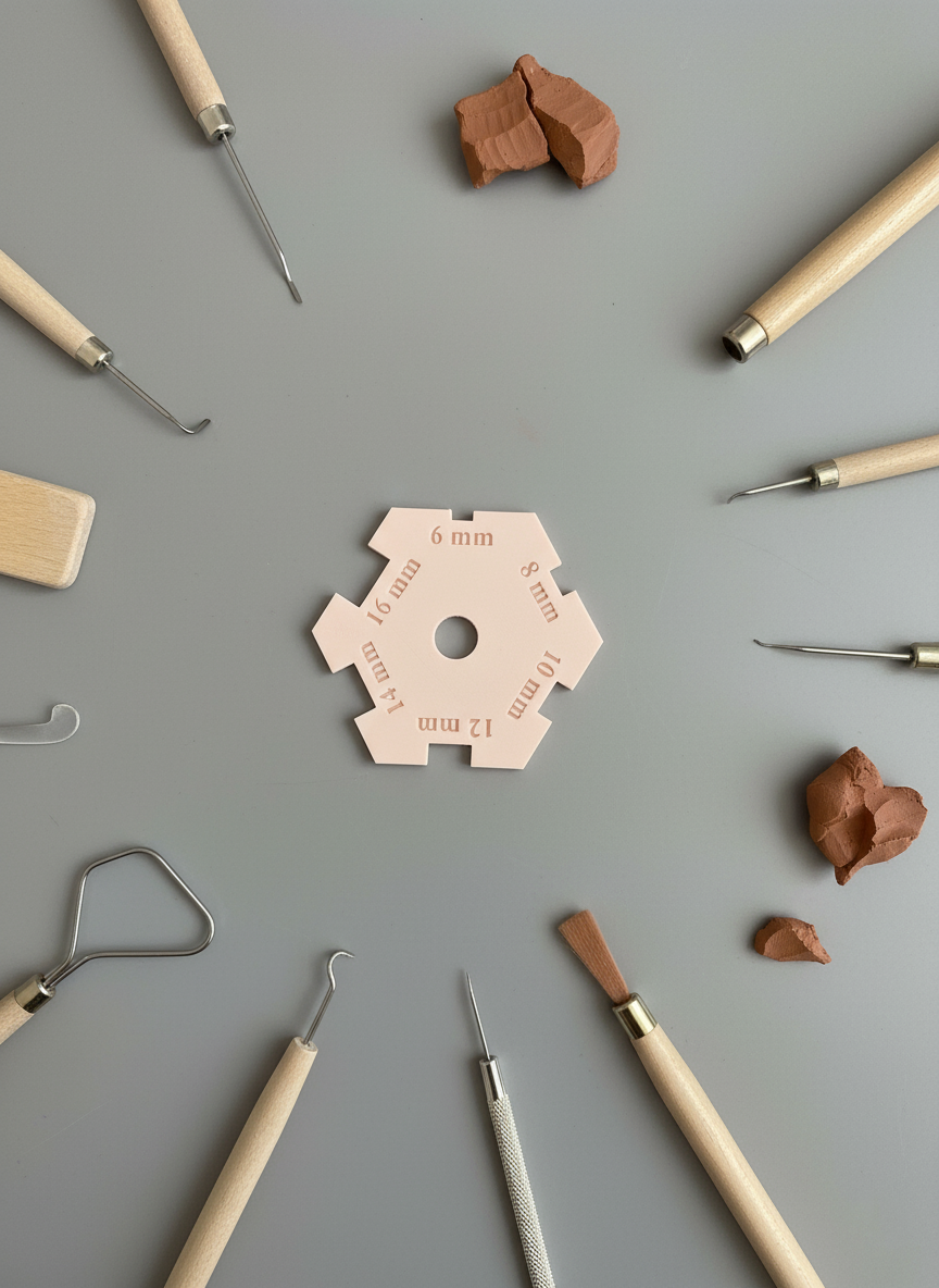 6-Sided Rectangle Foot and Rim Shaping Tool – Pottery Tool