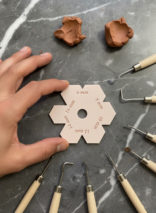 6-Sided Triangle Foot and Rim Shaping Tool – Pottery Tool