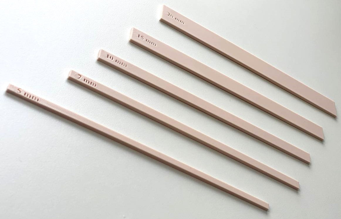 Spacers (5, 7, 10, 15, and 20 mm) for Bookbinding, Crafts, and Scrapbooking